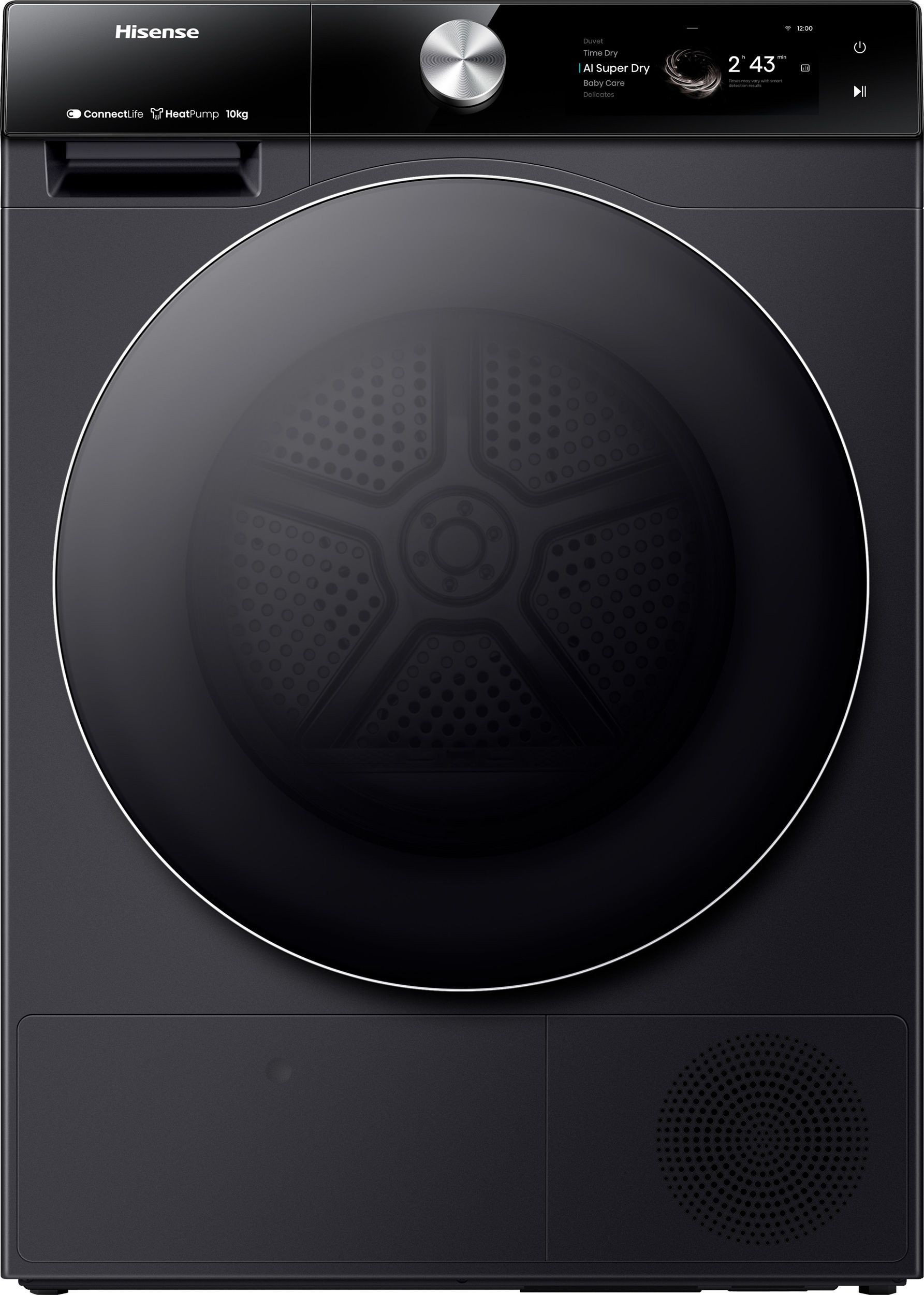 Hisense DH7S107BB - 10 kg Heat Pump Dryer - A+++ - Black