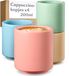 Merkloos Pastel Koffiekopjes - Steengoed - 200 ml - 4 stuks - Stapelbaar met matte afwerking