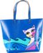Biggdesign Owl and City Sac à main Sac bandoulière Bleu Polyester