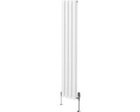MonsterShop Monster Group BV Ovale kolomradiator & trv chroomkranen - wit - 1600x240mm - 2797 btu