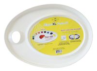 Honsell 52226 - Mijello kunststof palet Peel-Off in ellipsvorm XL, ca. 36 x 38,5 cm, mengpalet met speciale coating, gedroogde acryl- en olieverf kan eenvoudig worden verwijderd