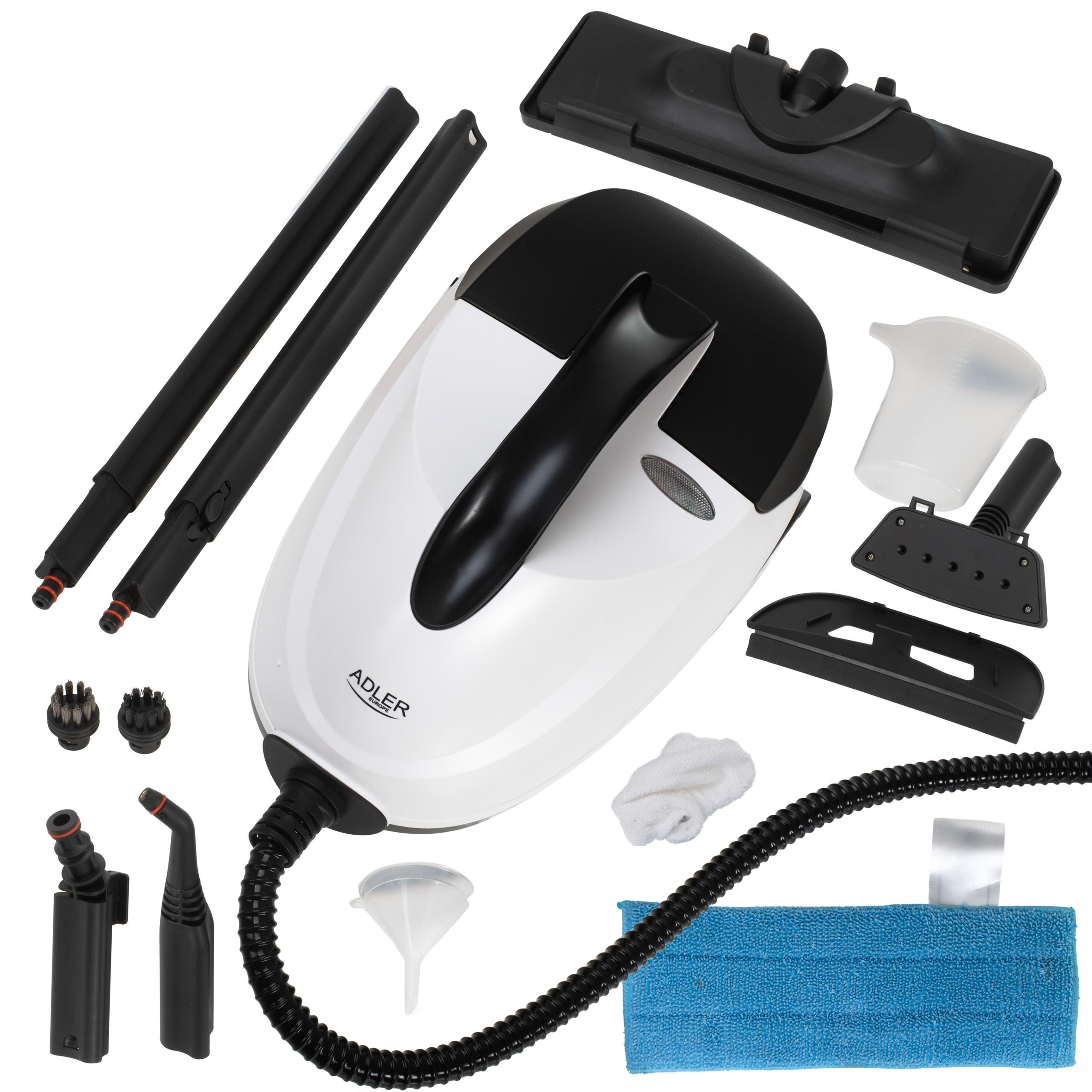Adler 4-in-1 stoomreiniger hoog vermogen 2000W druk 4 bar tank 1,5L snelle verwarming 6 min Geen chemie kind eenvoudige bediening