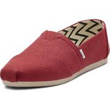 TOMS Espadrilles, klassiek, zonder veters, bovenmateriaal van textiel, linnen, rood heritage, maat 4