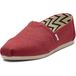 TOMS Espadrilles, klassiek, zonder veters, bovenmateriaal van textiel, linnen, rood heritage, maat 4