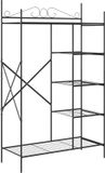 vidaXL Open Kledingkast met plank Zwart 104,5 x 45 x 172 cm Staal