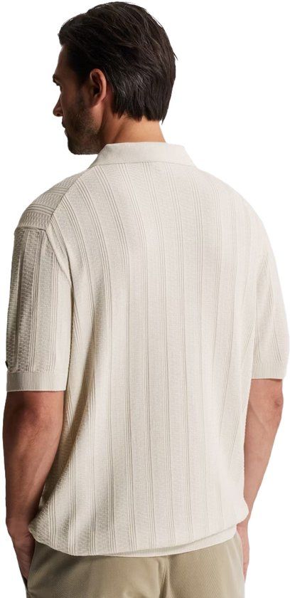 Cast Iron Poloshirt Korte Mouw Beige Heren 3XL