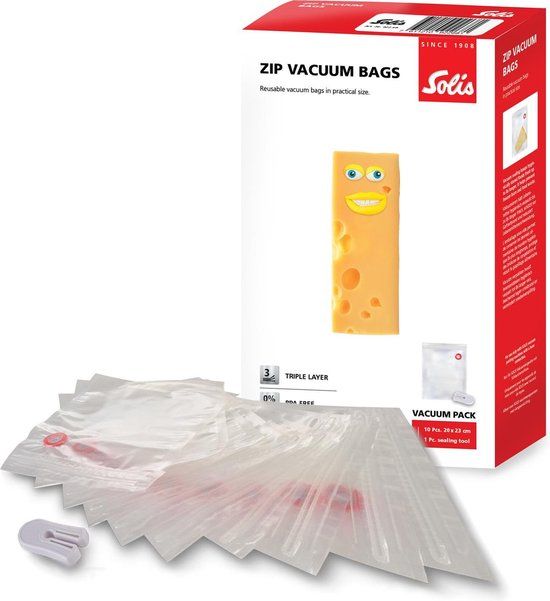 Solis Ziplock Vacuümzakken - 20 x 23 cm - 10 stuks