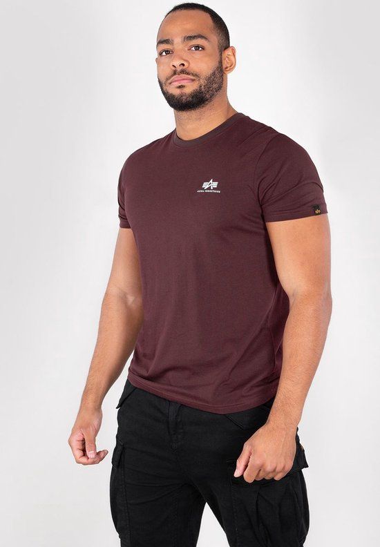 Alpha Industries Basic T Small Logo T-Shirt / Unisex Deep Maroon-M