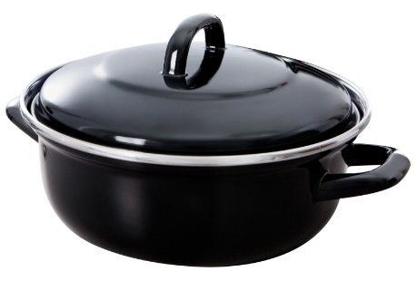 BK Fortalit Braadpan - 20cm - Zwart - 1.4L - Emaille