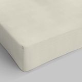 Max Color Bedlaken met hoeken, 25 cm, crèmekleurig, voor eenpersoonsbed