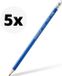 STAEDTLER Norica HB potlood met gum - 5 stuks