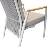 AVH-Collectie Rosetta dining tuinstoel verstelbaar aluminium latte zand