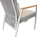AVH-Collectie Rosetta dining tuinstoel verstelbaar aluminium latte zand