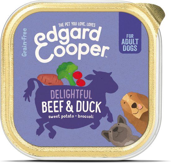 Edgard & Cooper Kuipje Honden Natvoer Rund & Eend 150 gr