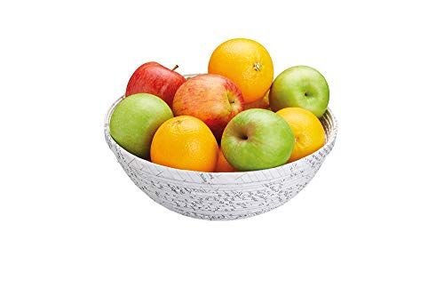 Natural Elements KC Blue Fruitschaal - Gerecycled Papier - 25 cm - Wit