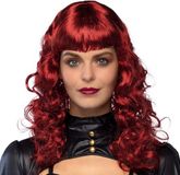 Boland Pruik Lady Steampunk Rood Krullen Lang Vrouwen Prinses Sciencefiction- Steampunk- Fantasy