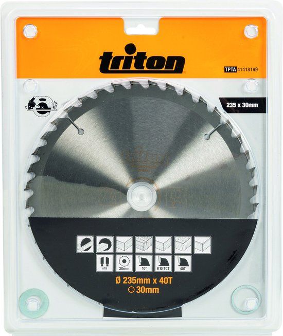 Triton Hout cirkelzaagblad 235 x 30 mm, 40T