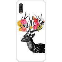 Huawei Bedrukt siliconen hoesje compatibel met Y6 2019 Cerf fleurs