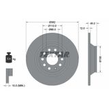 Textar Lot De 2 Disques De Frein 92132503 Audi 4f0615601e