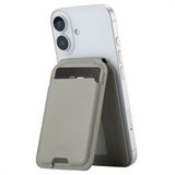 Accezz Leren Pasjeshouder met Standaard - Wallet Kaarthouder - Light Grey