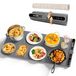 Tapis chauffant électrique pour aliments, 9 positions, minuterie, gris