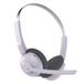 JLab Go Work Pop Draadloze Bluetooth-hoofdtelefoon met microfoon, looptijd 50 uur, bluetooth-hoofdtelefoon met multipoint-verbinding voor pc, computers, laptops, draadloze pc-hoofdtelefoon voor thuiswerk, lila