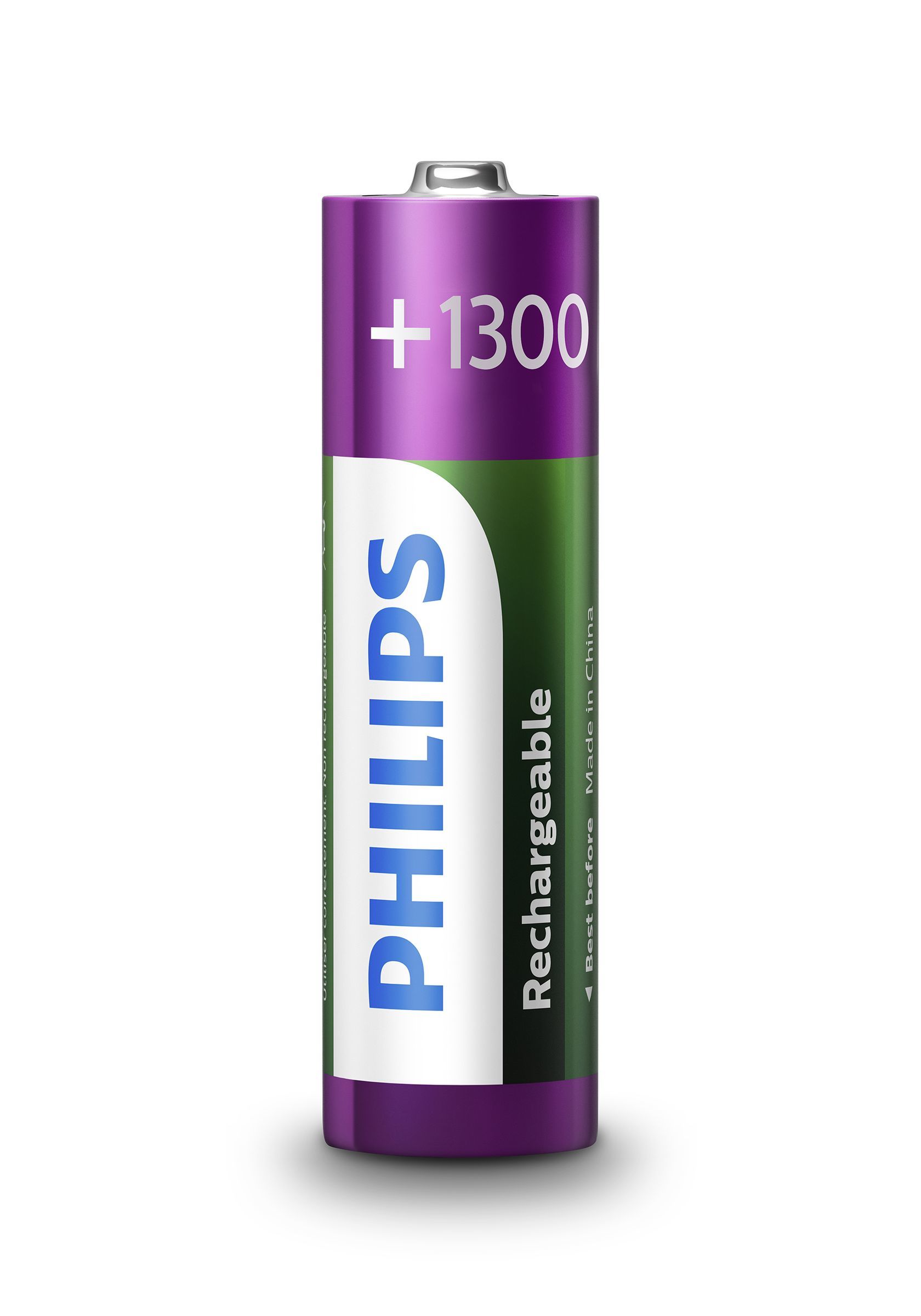 Philips AA Rechargeable Batteries - 1300mAh - NiMH - R6B4A130/10