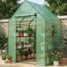 Bain - Avec couvercle PE - 3 étagères - Cadre en eucalyptus - Pliable pour jardin et balcon