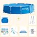 Intex Rond Frame Zwembad - 305 x 76 cm - Blauw - Inclusief Onderhoudspakket - Schoonmaakset - Grondzeil - Zwembadfilterpomp - Voetenbad - Ladder - 7-delig