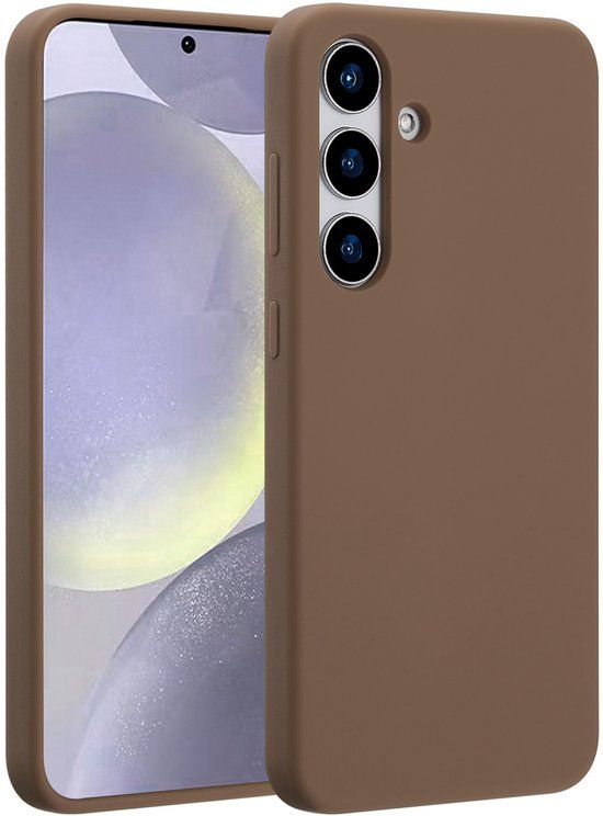 Accezz Liquid Silicone Backcover met MagSafe voor de Samsung Galaxy S25 Plus - Lichtbruin