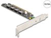 Delock PCI Express x16 Card to 4 x internal SFF-8654 4i NVMe - Bifurcation