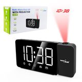 GreenBlue - Wekker met FM-radio - LED - USB 5V DC + CR2032, GB172