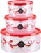 Unyqoos Boîtes à biscuits, set de 3, rond, 1,5 l/2,5 l/5 l, transparent, design nœud