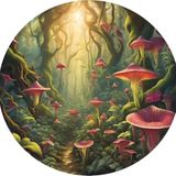 Rock On Wall Vilt voor draaitafel 33T - Forest Pink Mushroom - 2mm dik - Made in Europe