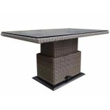 AVH-Collectie Miami Miami lounge-diningtafel 130x75xH47-71 cm in hoogte verstelbaar grijs