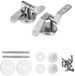 Abattant de toilette Abattant de toilette Charnières Kit de fixation - Acier inoxydable - Pour le montage de pièces de siège de toilette fixes - Abattant de toilette en bois et résine - 2 pièces