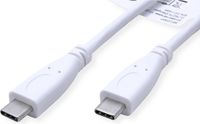 VALUE USB 3.2 Gen 2 kabel, C-C, M/M, 4K UHD-1, 10Gbit/s, Emark, 100W, wit, 1 m