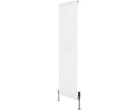 MonsterShop Monster Group BV Ovale radiator 1 kolom - 1800x480 mm - wit - thermostaatkraan