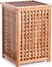 Zeller Wasmand - bamboe hout - deksel - 40 x 40 x 58 cm - 50 liter - vierkant