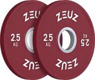 ZEUZ Halterschijf 2 Stuks 2,5 KG – 5 KG Gewichten Set – voor 50 mm Halter – Metaal & Rubber