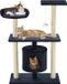 vidaXL Poteau griffoir avec poteaux à gratter en sisal 95 cm bleu foncé