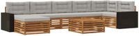 vidaXL - Acacia Hout Loungeset - Naturel en Lichtgrijs