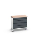 Bott Verso Mobiele Kast | 1050x600x980mm | 5 Laden | MPX Top | RAL 7016