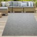 Tapis d'intérieur et d'extérieur, aspect sisal, convient pour cuisine, salon, terrasse, balcon – turquoise/gris, dimensions : 200 x 280 cm