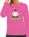 Bellatio Decorations Foute Kersttrui/Sweater Dames - Kado Gnoom - Roze - S