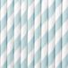 PartyDeco drinkrietjes gestreept - papier - paars/wit - 10x stuks - 19 cm