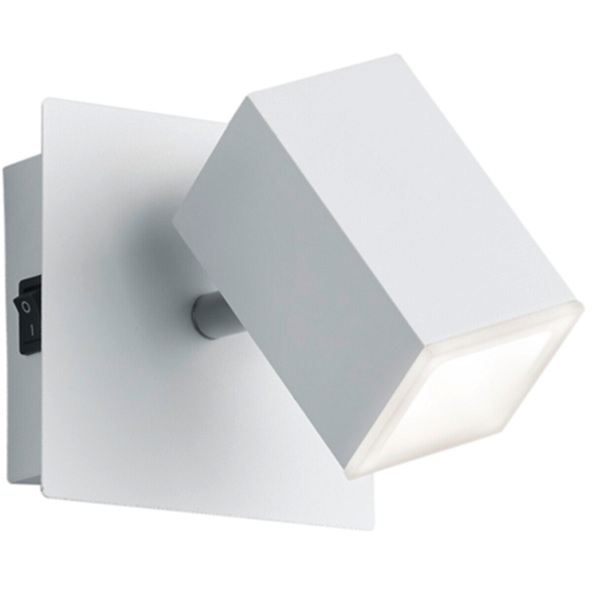 BES LED LED Wandspot - Trion Laginos - 8W - Warm Wit 3000K - 1-lichts - Vierkant - Mat Wit - Aluminium