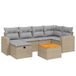 vidaXL Loungeset met kussens, polyrattan, beige