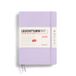 LEUCHTTURM1917 370701 Dagkalender 2025, medium A5, hardcover, 12-maanden-planner en notitieboek, gelinieerd, paars, Engels