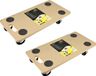 Benson Trolley - 2x - transport - met handvat - MDF - 200 kg - 58 x 30 cm